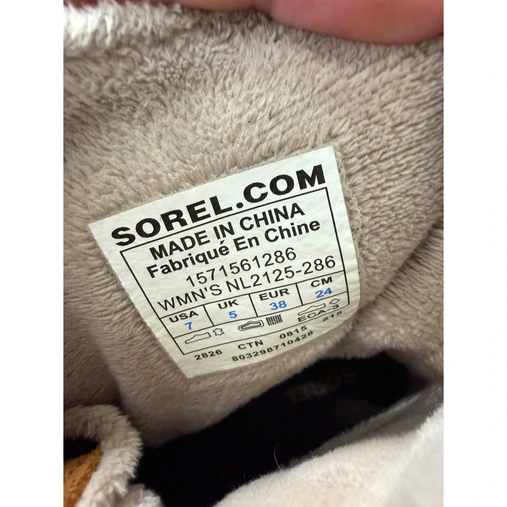 Sorel Slimpack II Lace Waterproof Winter Duck Boots Brown NL2125-286 Womens 7